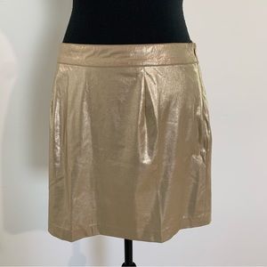 Sam Eledman Gold Mini Skirt